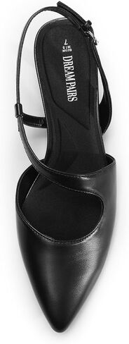 أزواج الأحلام بكعب منخفض للقطط للنساء بحزام قابل للتعديل وحزام قابل للتعديل بإصبع مدبب فستان الزفاف بمقدمة مغلقة أحذية مريحة للحفلات الراقصة in Kuwait