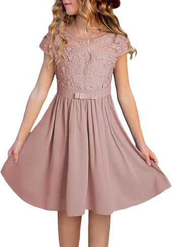 blibean Girls Cotton Elegant Lace Mesh Semi Formal Dress Size 6-15 Years in Saudi Arabia