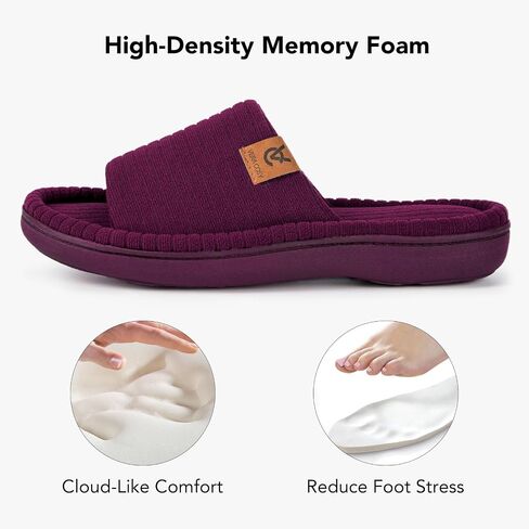 VeraCosy Ladies Open Toe Slippers Terry Cloth Slip on Women's House Shoes in Saudi Arabia