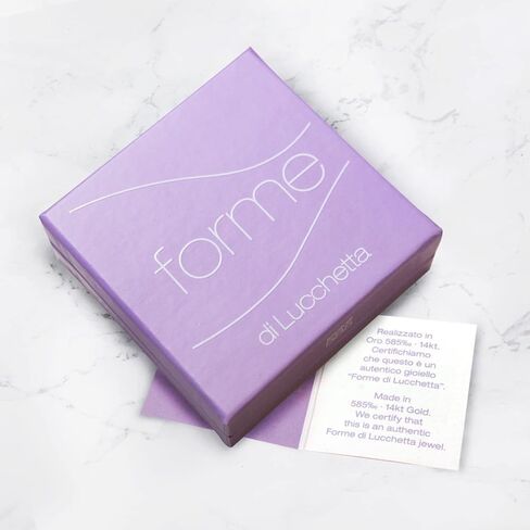 سوار حلقي من الذهب عيار 14 قيراط للنساء والفتيات من لوتشيتا - 5.40 غرام منقوش بتاثير الماس، اساور حلقية من الذهب عيار 14 قيراط للنساء والفتيات المراهقات، مجوهرات ايطالية فاخرة، 7 انش، معدن in Kuwait