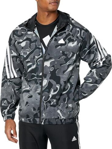 adidas Men's Future Icon All Over Printed Full-Zip Hoodie in Saudi Arabia