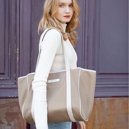 qbag paris Nest Zip، حقيبة كتف غير شفافة، دروس حمل، للرجال، للنساء، سعة كبيرة للأم، خفيفة الوزن، قابلة للغسل، كاجوال، أعمال، أنيق، كمبيوتر، لطيف، أخضر مغبر in Kuwait