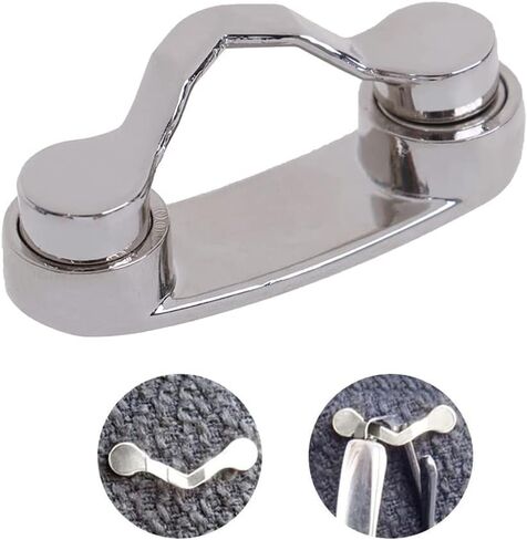 حامل النظارات المغناطيسي من wisamic باللون الأسود قطعتين، بكرة حامل شارة مغناطيسية، حامل نظارات شمسية يحمل علامة الاسم وحامل النظارات، هدايا للأطفال المسنين والمحامين والممرضات والمجموعات المهنية in Kuwait