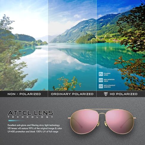 ATTCL Polarized Sunglasses for Women Men UV Protection Classic Trendy UV400 Sunnies for Pilot in Saudi Arabia