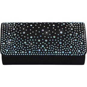Evevictor Rhinestone Clutch Purse for Women Sparkling Party Evening Bag Formal Wedding Cocktail Handbag Prom Money Purse