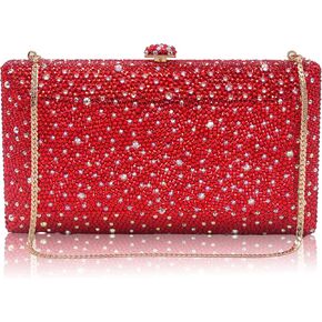 Luxury Crystal Evening Bag for Women Wedding Rhinestone Cocktail Party Clutch Purses AB Stone Prom Metal Box Handbag in Saudi Arabia