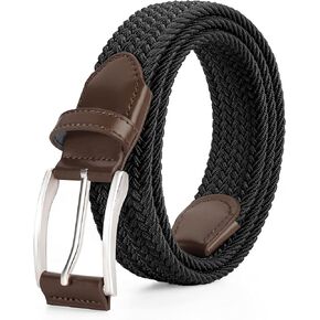 أحزمة SUNYA للرجال قابلة للتمدد، أحزمة جولف للرجال، حزام مجدول للرجال. حزام رجالي كاجوال بعرض 1.3 سم، حزام جينز مرن منسوج على شبكة الإنترنت in Kuwait