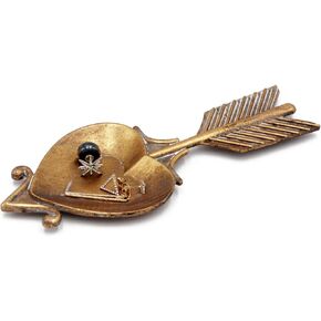 فنلي مي صينية مجوهرات ذهبية عتيقة بتصميم سهم الحب العتيق، حامل خاتم الزواج 8 × 3.3 انش in Kuwait