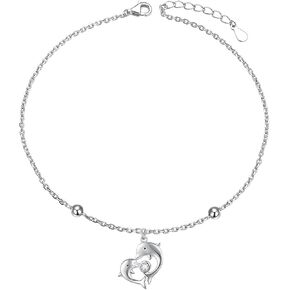 DAOCHONG Anklet for Women S925 Sterling Silver Adjustable Foot Chain Ankle Bracelet Anklets Jewelry