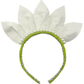 ZHENNAN Tiana Headbands for Women and Girls, Pearl Tiana Hairbands Princess Costume Hair Accessory Birthday Party Favors for Kids