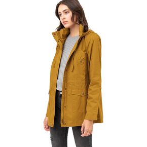 Lock and Love Women's Casual Military Anorak Jacket - Lightweight Detachable Hooded Safari Utility in Saudi Arabia