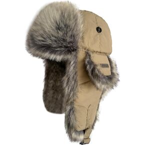 قبعة الصياد الشتوية للرجال والنساء قبعة الشتاء من الفرو الصناعي قبعة Ushanka قبعة منفوخة in Kuwait