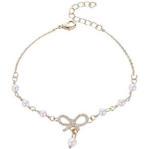 GLOYER 18k bow pearl bracelet, versatile accessory for best friends and friends in Kuwait
