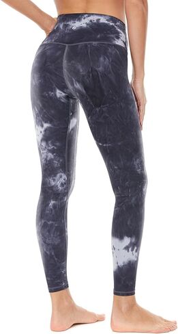 KYRIAD سراويل يوجا رياضية ملونة عالية الارتفاع للنساء مقاس 25 بوصة درزة داخلية نسائية عالية الخصر ناعمة لباس ضيق للتمرين 7/8 in Kuwait