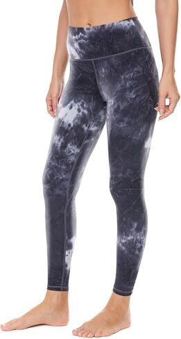 KYRIAD سراويل يوجا رياضية ملونة عالية الارتفاع للنساء مقاس 25 بوصة درزة داخلية نسائية عالية الخصر ناعمة لباس ضيق للتمرين 7/8 in Kuwait