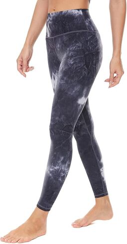 KYRIAD سراويل يوجا رياضية ملونة عالية الارتفاع للنساء مقاس 25 بوصة درزة داخلية نسائية عالية الخصر ناعمة لباس ضيق للتمرين 7/8 in Kuwait