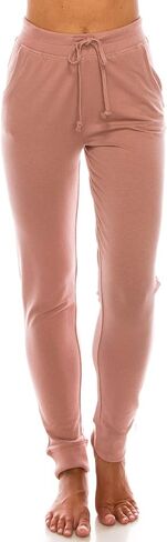 Women’s Cotton Blend Jogger Sweatpants with Pockets Lounge Wear Tapered Active Yoga Casual Travel Pants in Saudi Arabia
