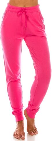 Women’s Cotton Blend Jogger Sweatpants with Pockets Lounge Wear Tapered Active Yoga Casual Travel Pants in Saudi Arabia