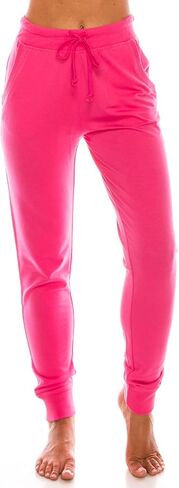 Women’s Cotton Blend Jogger Sweatpants with Pockets Lounge Wear Tapered Active Yoga Casual Travel Pants in Saudi Arabia