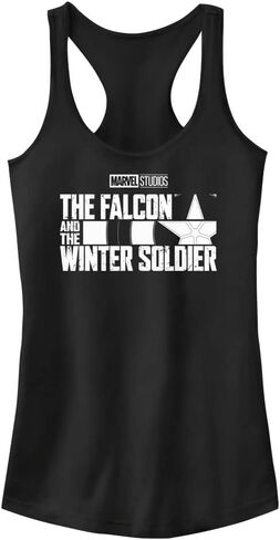Marvel Girls Falcon & The Winter Soldier Shield Logo V2 Juniors Racerback Tank in Saudi Arabia
