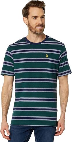 يو اس بولو اسن. تي شيرت بأكمام قصيرة مخطط بصبغة غزل الطير in Kuwait