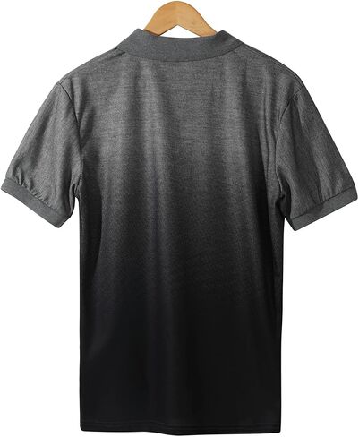 utcoco Mens Summer Short Sleeve T-Shirt Casual Relaxed Fit Gradient Polo Shirts for Men in Saudi Arabia