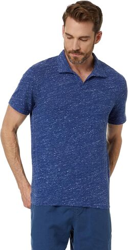 Lucky Brand Men's Short Sleeve Linen Johnny Collar Polo in Saudi Arabia