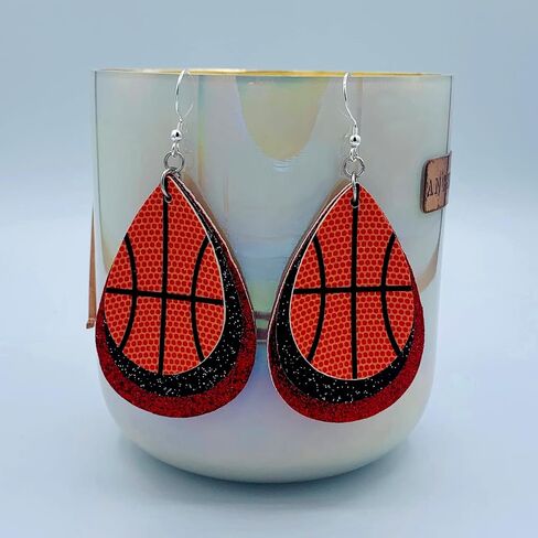 Basketball Earrings for Women - Basketball Earrings for Girls - Basketball Gifts - Basketball Jewelry - USA Flag Earrings - Basketball Mom Earrings - Basketball Earring in Saudi Arabia
