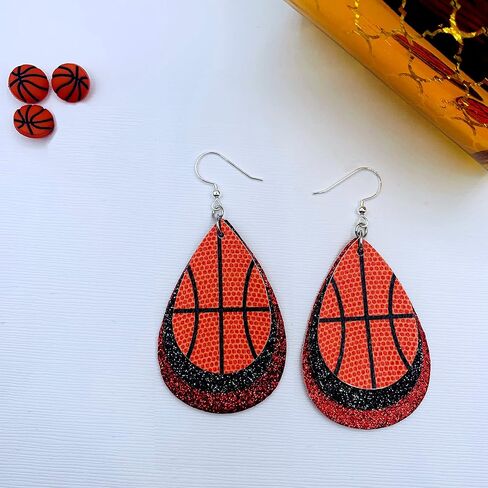 Basketball Earrings for Women - Basketball Earrings for Girls - Basketball Gifts - Basketball Jewelry - USA Flag Earrings - Basketball Mom Earrings - Basketball Earring in Saudi Arabia
