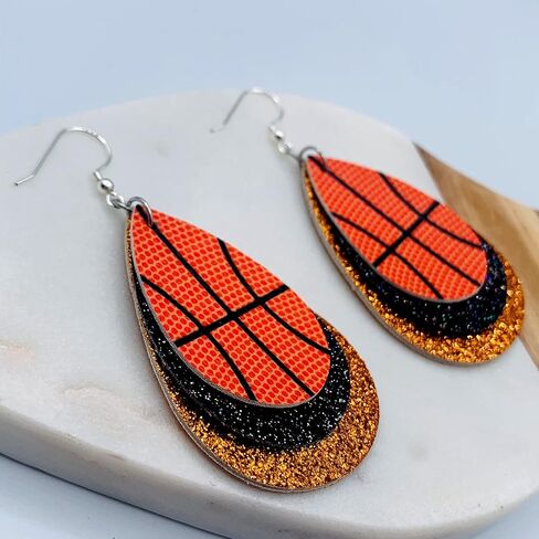 Basketball Earrings for Women - Basketball Earrings for Girls - Basketball Gifts - Basketball Jewelry - USA Flag Earrings - Basketball Mom Earrings - Basketball Earring in Saudi Arabia
