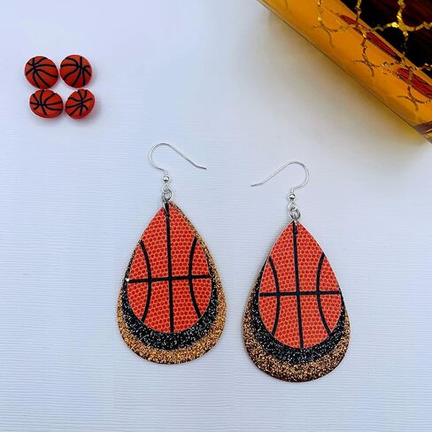 Basketball Earrings for Women - Basketball Earrings for Girls - Basketball Gifts - Basketball Jewelry - USA Flag Earrings - Basketball Mom Earrings - Basketball Earring in Saudi Arabia