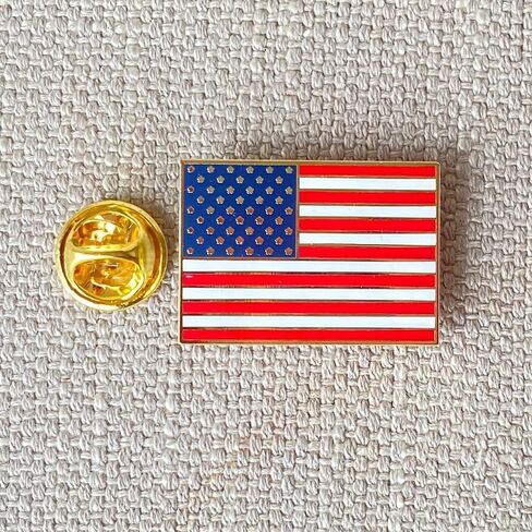 اوفشال فيلو ستيزن دبوس طية صدر بتصميم العلم الامريكي مصنوع في الولايات المتحدة الامريكية اصلي من او اف سي، 1 انش، مينا صلبة، مينا صلبة in Kuwait