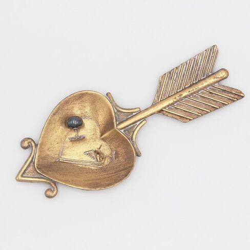 فنلي مي صينية مجوهرات ذهبية عتيقة بتصميم سهم الحب العتيق، حامل خاتم الزواج 8 × 3.3 انش in Kuwait