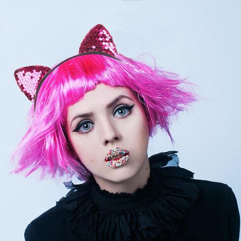 Luhiew 6pcs Glitter Cat Ears Headbands and 6pcs Sequins Cat Ears Headbands, Cute Animal Cat Costume Props for Daily and Dress Up Party in Kuwait