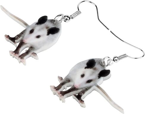LONYOO Acrylic Adorable Possum Earrings Dangle Charms Opossum Jewelry for Women Girls Possum Gifts in Saudi Arabia