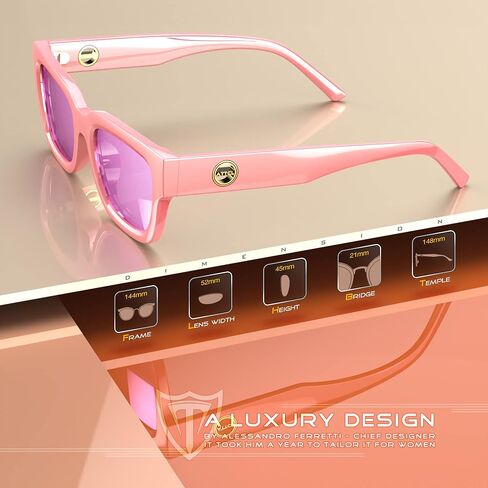ATTCL Polarized Sunglasses for Women Men Fashion Trendy Golden Circle Rectangle Sunglasses in Saudi Arabia