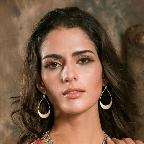 MALOYANVE Teardrop Earrings for Women Girls Boho Fashion Large Gold Silver Waterdrop Simple Lightweight Hollow Metal Drop Dangle Statement Earrings Jewelry Gifts in Saudi Arabia