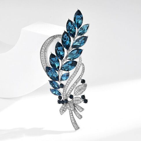 UNVAK Flower Brooches for Women Rhinestone Flower Brooch Pin Flower Lapel Pins Birthday Jewelry Valentine's Day Gifts for Wife Mother BFF in Saudi Arabia
