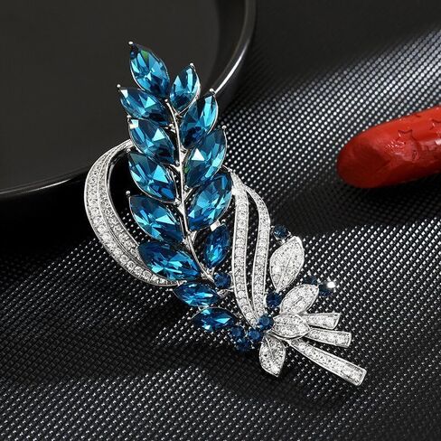 UNVAK Flower Brooches for Women Rhinestone Flower Brooch Pin Flower Lapel Pins Birthday Jewelry Valentine's Day Gifts for Wife Mother BFF in Saudi Arabia