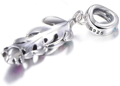 Bolenvi Colorful Swarovski Bird Feather 925 Sterling Silver Bead for Charm Bracelets & Necklaces w/Jewelry Gift Pouch in Saudi Arabia