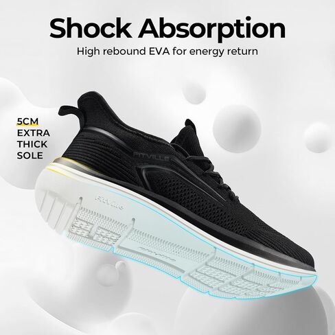 FitVille Men's Wide Walking Shoes Athletic Sneakers Lightweight Workout Slip-on Shoes for Hands Free - Cloud Strider V1 in Kuwait