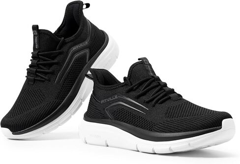 FitVille Men's Wide Walking Shoes Athletic Sneakers Lightweight Workout Slip-on Shoes for Hands Free - Cloud Strider V1 in Kuwait