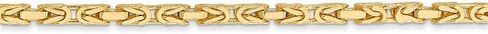 Solid 14k Yellow Gold 2mm Byzantine Chain Necklace - with Secure Lobster Lock Clasp - in Saudi Arabia