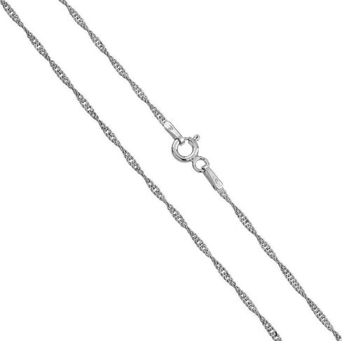 PORI JEWELERS 18K Gold 1.8MM Singapore Chain Necklace- Available in Yellow, White or Rose -14"-30" in Saudi Arabia