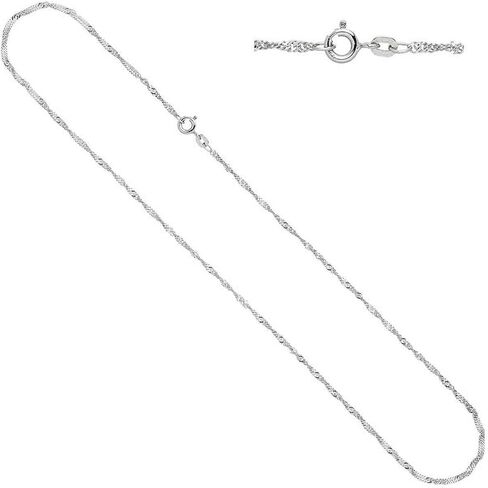 PORI JEWELERS 18K Gold 1.8MM Singapore Chain Necklace- Available in Yellow, White or Rose -14"-30" in Saudi Arabia