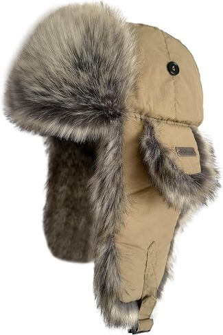 قبعة الصياد الشتوية للرجال والنساء قبعة الشتاء من الفرو الصناعي قبعة Ushanka قبعة منفوخة in Saudi Arabia