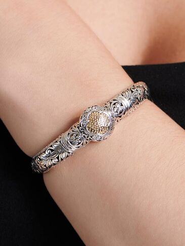 سوار ديفاتا من الفضة الإسترليني عيار 925 والذهب عيار 18 قيراطًا بالي in Kuwait