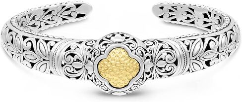 سوار ديفاتا من الفضة الإسترليني عيار 925 والذهب عيار 18 قيراطًا بالي in Kuwait