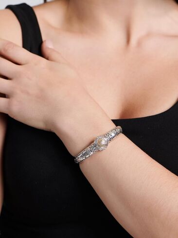 سوار ديفاتا من الفضة الإسترليني عيار 925 والذهب عيار 18 قيراطًا بالي in Kuwait