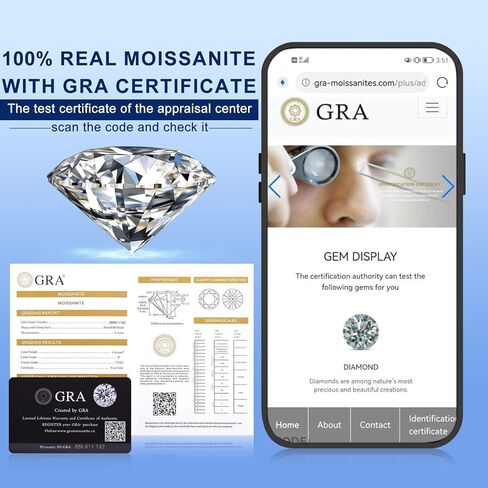 Gem's Beauty Moissanite سوار تنس للنساء والرجال والفتيات هدايا عيد الميلاد 2-6.5 مم D اللون VVS1 سوار تنس ألماس دائري 18 قيراط مطلي بالذهب الأبيض 925 سوار تنس من الفضة الاسترليني للنساء in Kuwait